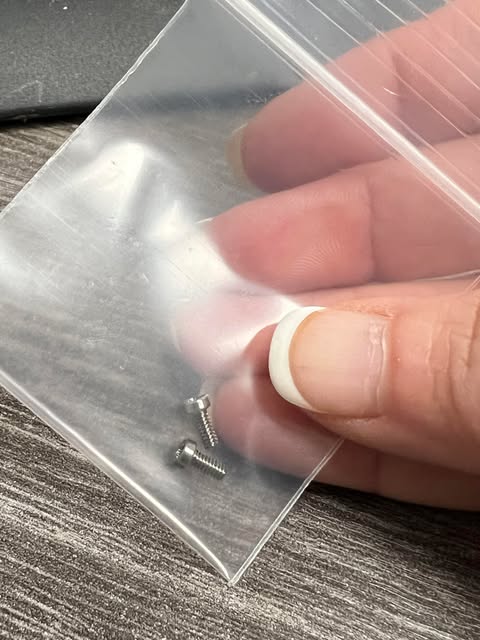 Short Titanium Milled clip screws 2.56X 0.188