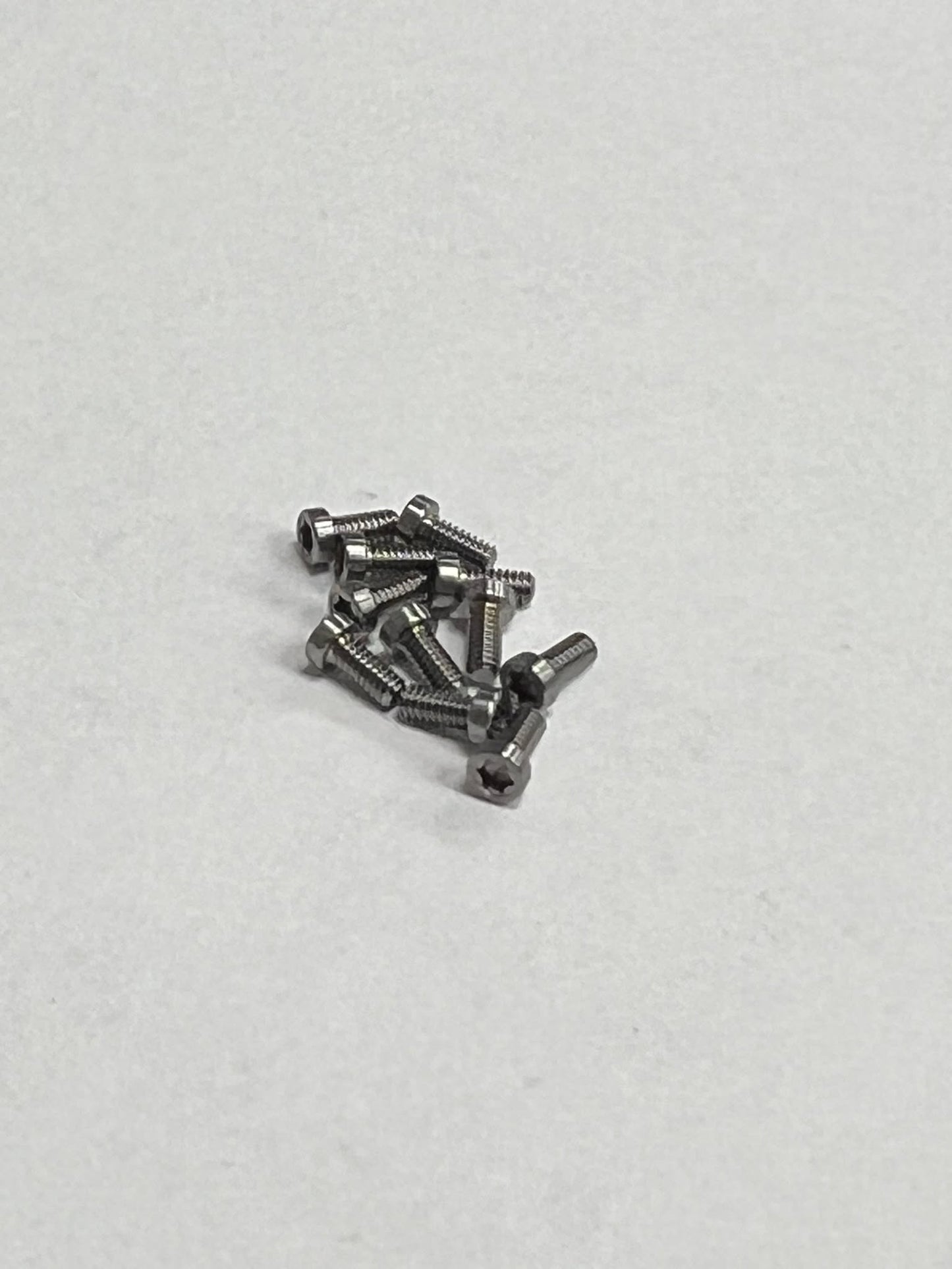 Short Titanium Milled clip screws 2.56X 0.188
