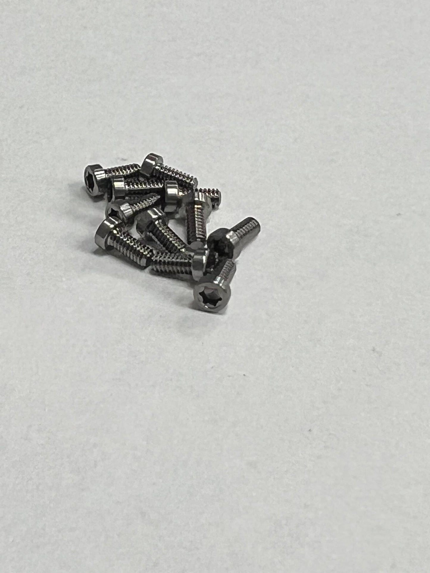 Short Titanium Milled clip screws 2.56X 0.188
