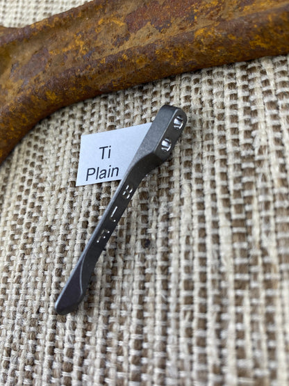 Milled Pocket Clips, Tiny Titanium